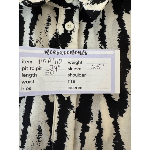 2/$30 NWT PrettyLittleThing Size 10 Black & White Zebra Print Oversized Shirt - Picture 14 of 16